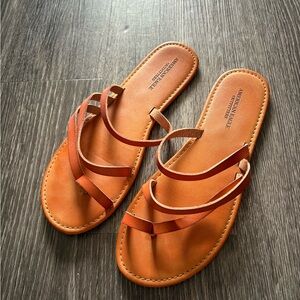 American Eagle Outfitters Strappy Slide Sandals - Brown/Tan